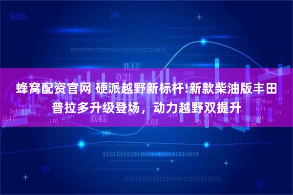 蜂窝配资官网 硬派越野新标杆!新款柴油版丰田普拉多升级登场，动力越野双提升